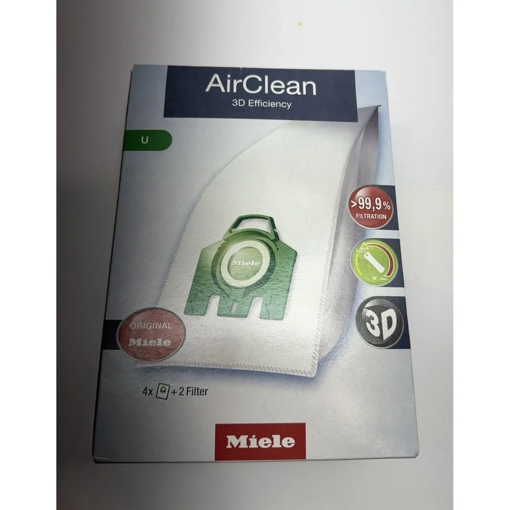 Miele 4 Bags 2 Filters AirClean 3D Efficiency Type U Vacuum Bags Miele Complete